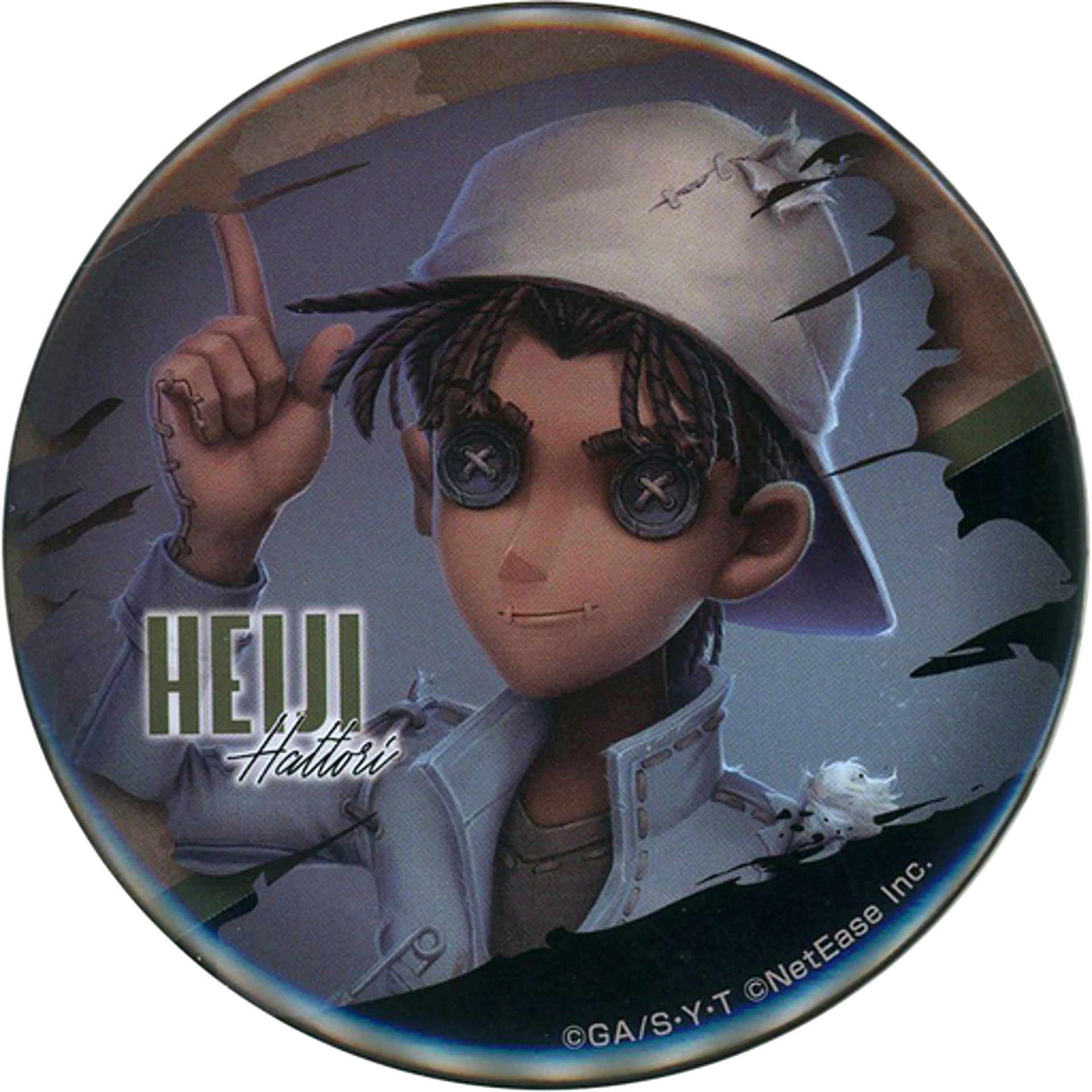Heiji Hattori Detective Conan x Identity V Button Prize D-6 Sega Lucky Kuji Online [USED]