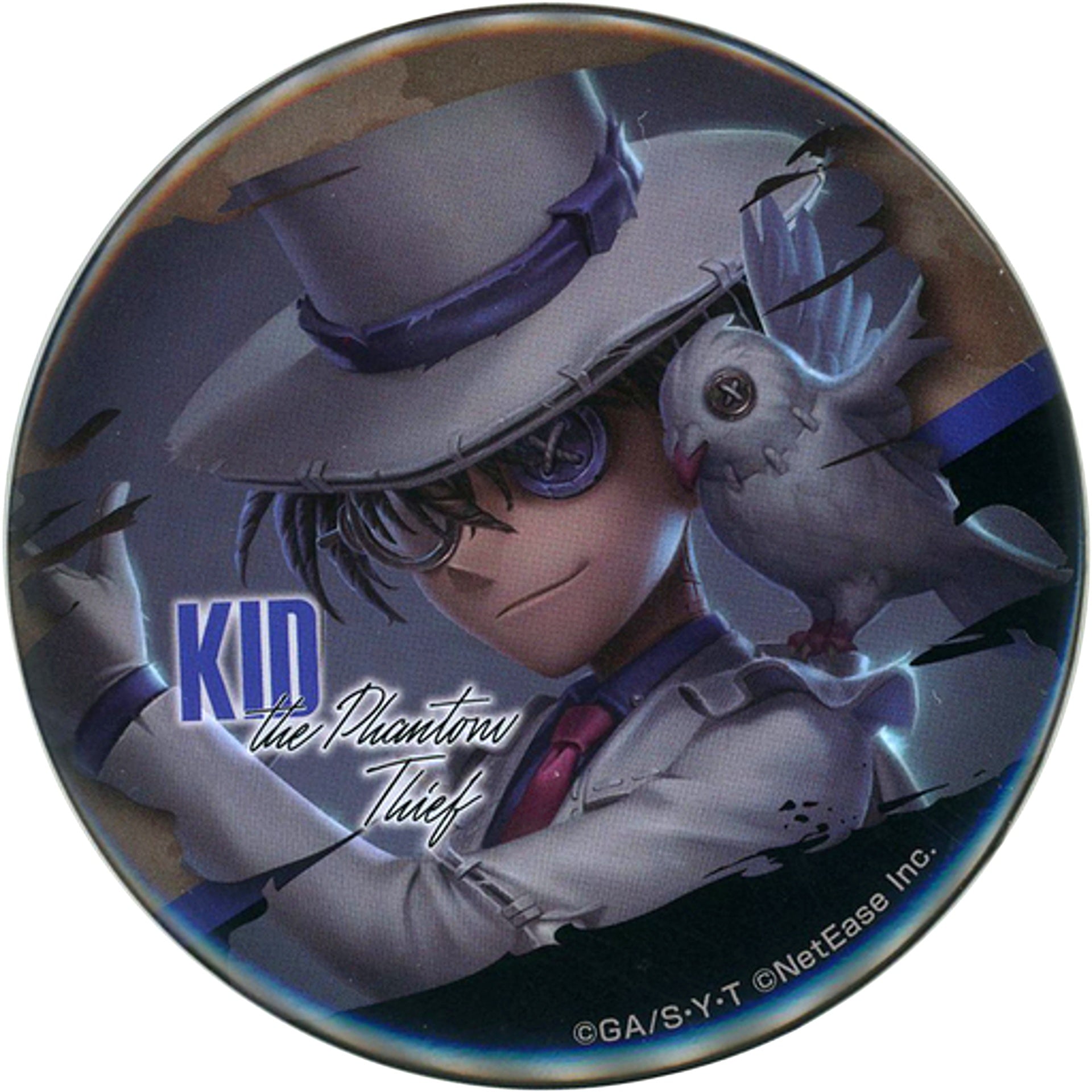 Phantom Thief Kid Detective Conan x Identity V Button Prize D-7 Sega Lucky Kuji Online [USED]