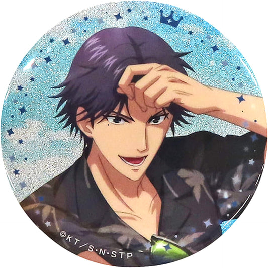The Prince of Tennis II Risingbeat Keigo Atobe Trading Hologram Can Badge Best Team! Hyotei Ver. animate Limited Buttons [USED]