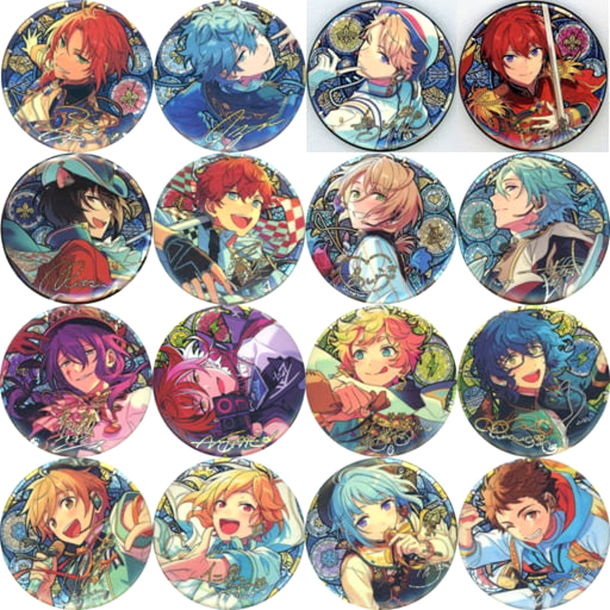 Ensemble Stars! Sena Izumi & Others Jikou Can Badge B China Limited All 16 Types Set Buttons [USED]