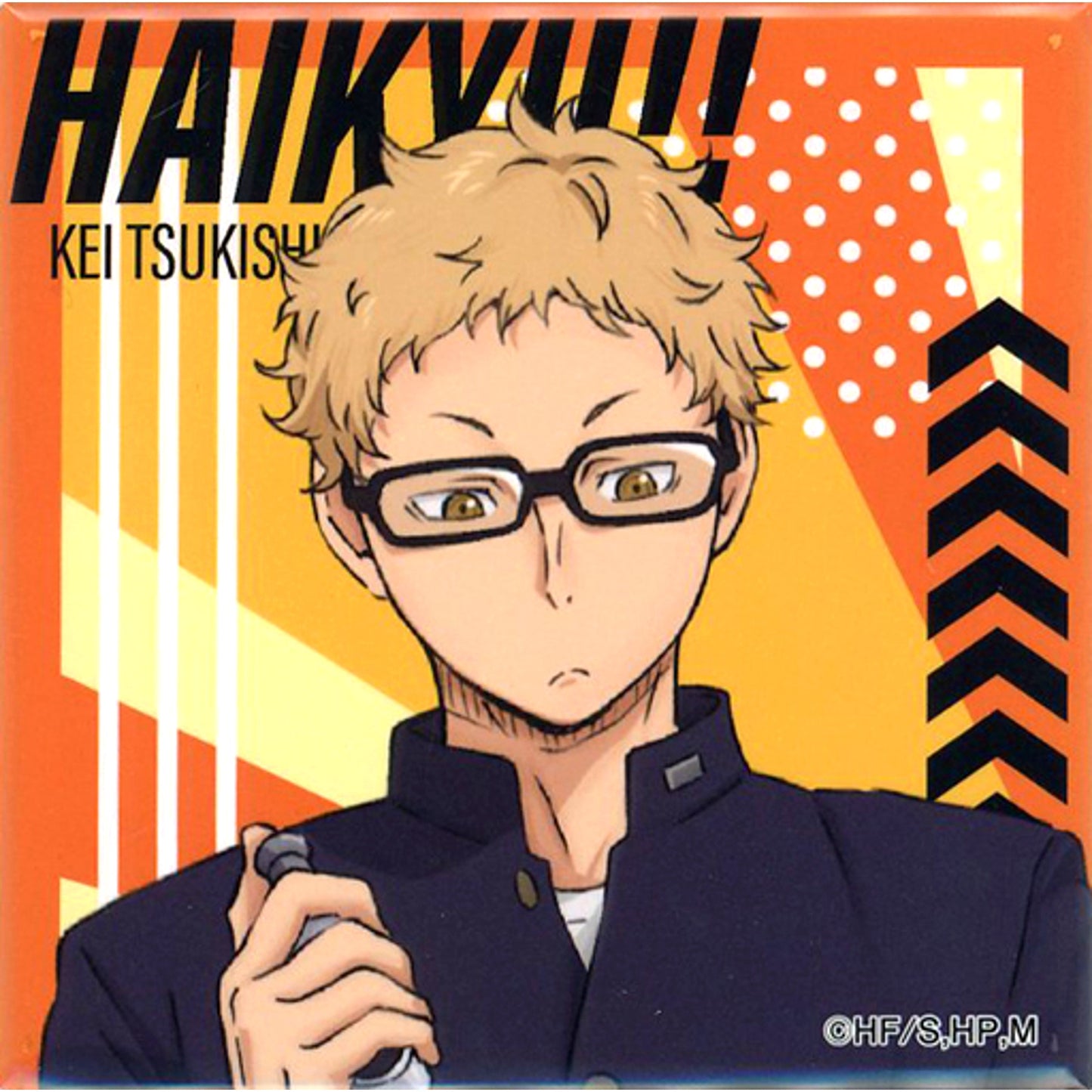 Kei Tsukishima Haikyu!! Store Square Character Button Collection [USED]