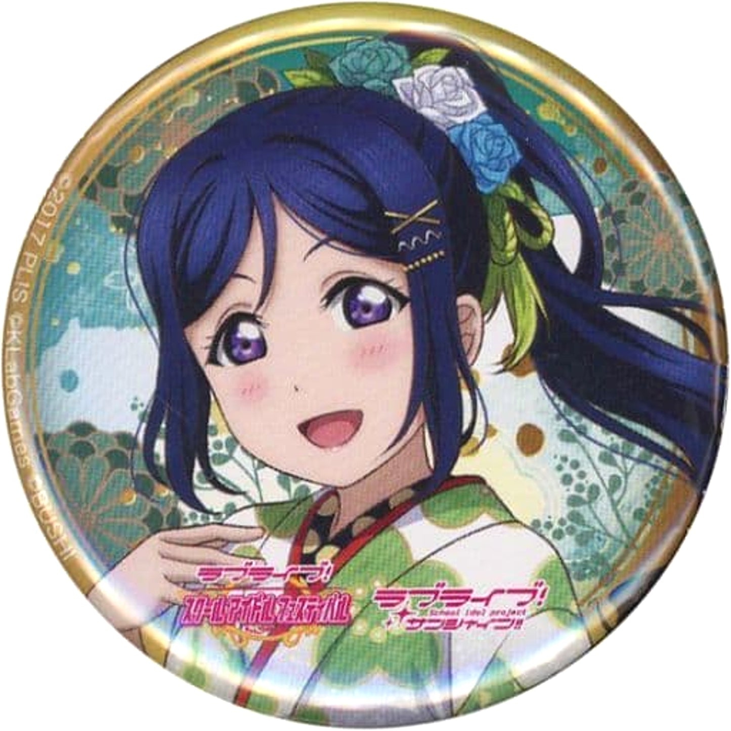 Love Live! School Idol Festival ALL STARS Kanan Matsuura Trading Can Badge Seven Lucky Gods Ver. Aqours Marui Limited Buttons [USED]