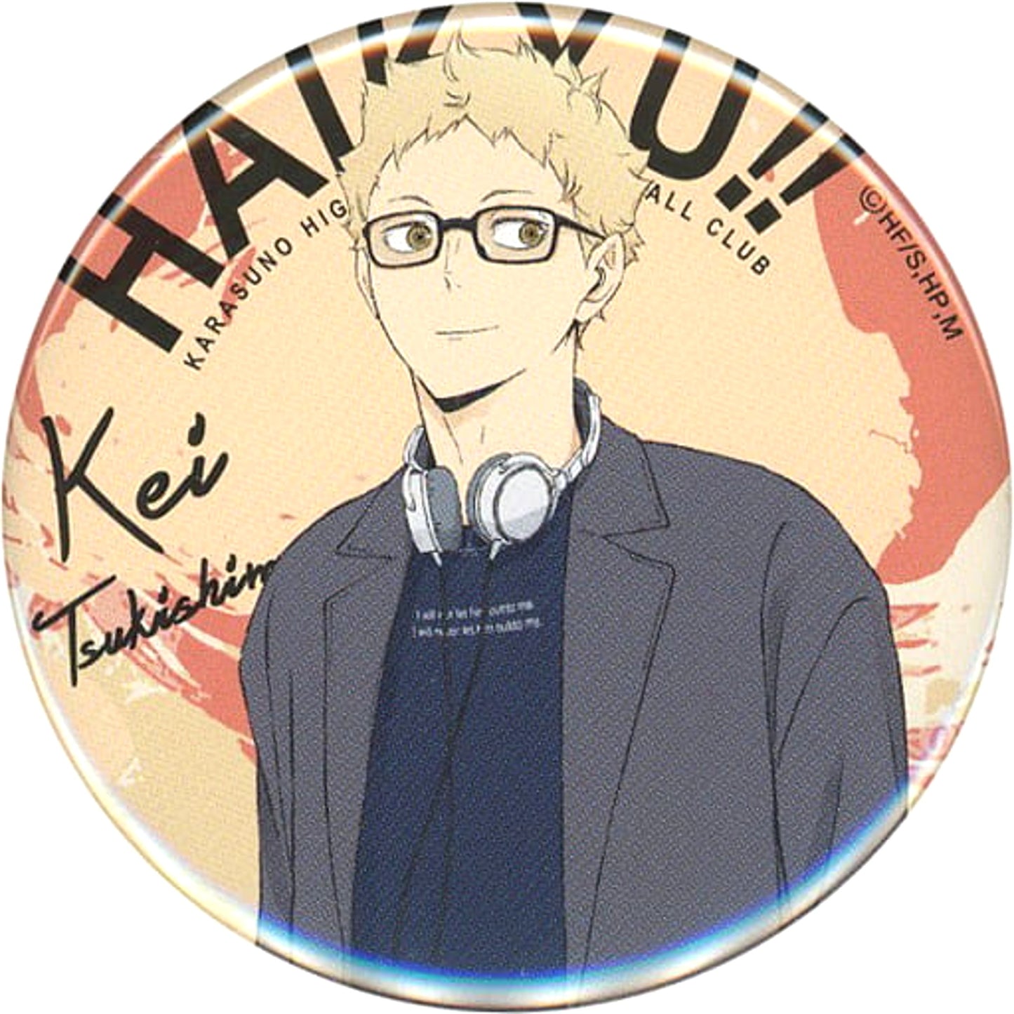 Haikyu!! Kei Tsukishima Dayoff Trading Can Badge Buttons [USED]