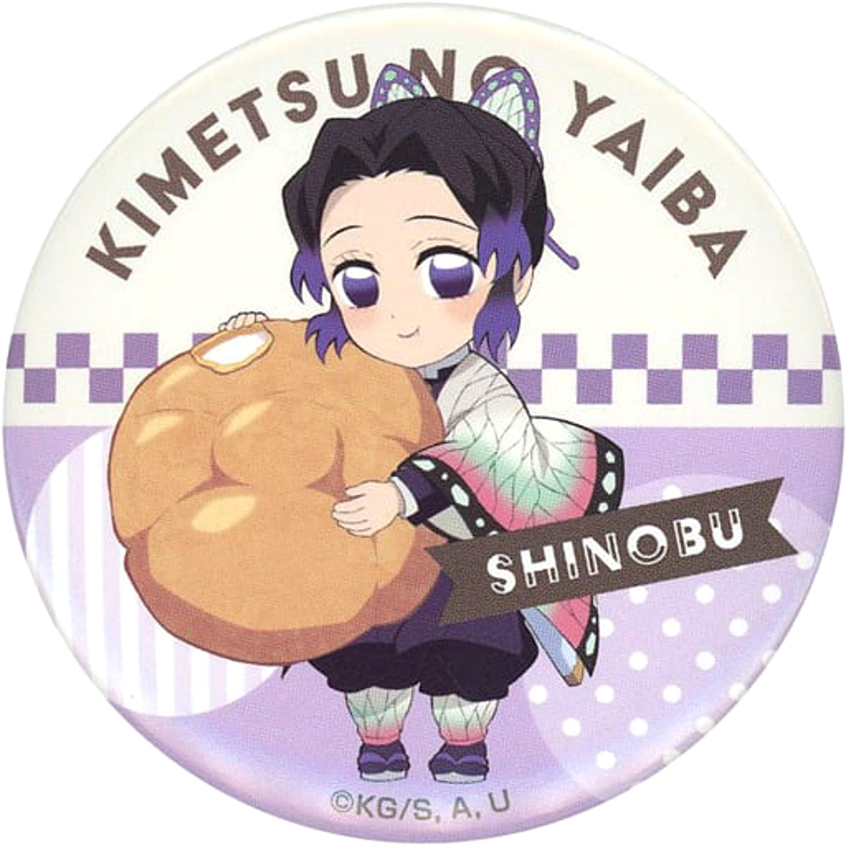 Demon Slayer: Kimetsu no Yaiba Shinobu Kocho Can Badge Sweets LAWSON Limited Buttons [USED]