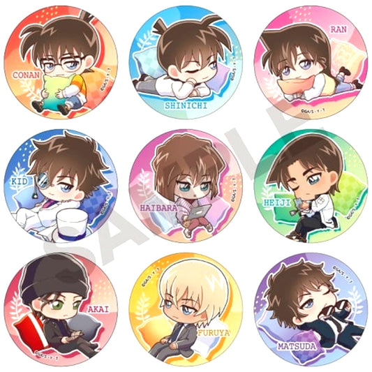 Set of 9 Detective Conan Trading Button Nobi Koro [USED]
