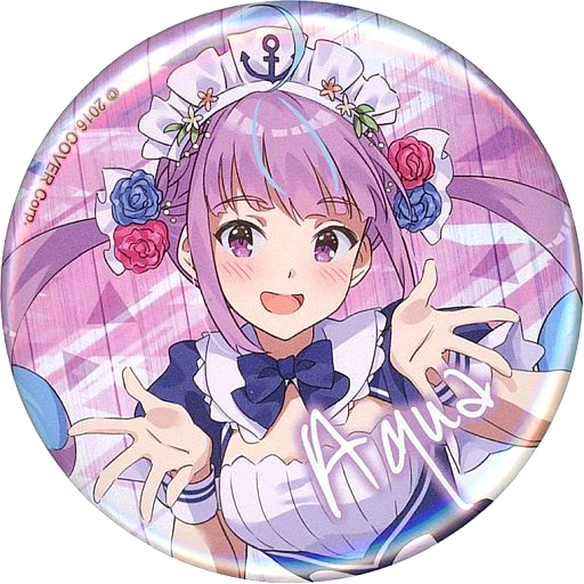 Minato Aqua Half Body hololive x JOYPOLIS LOVELY PARTY Trading Button [USED]