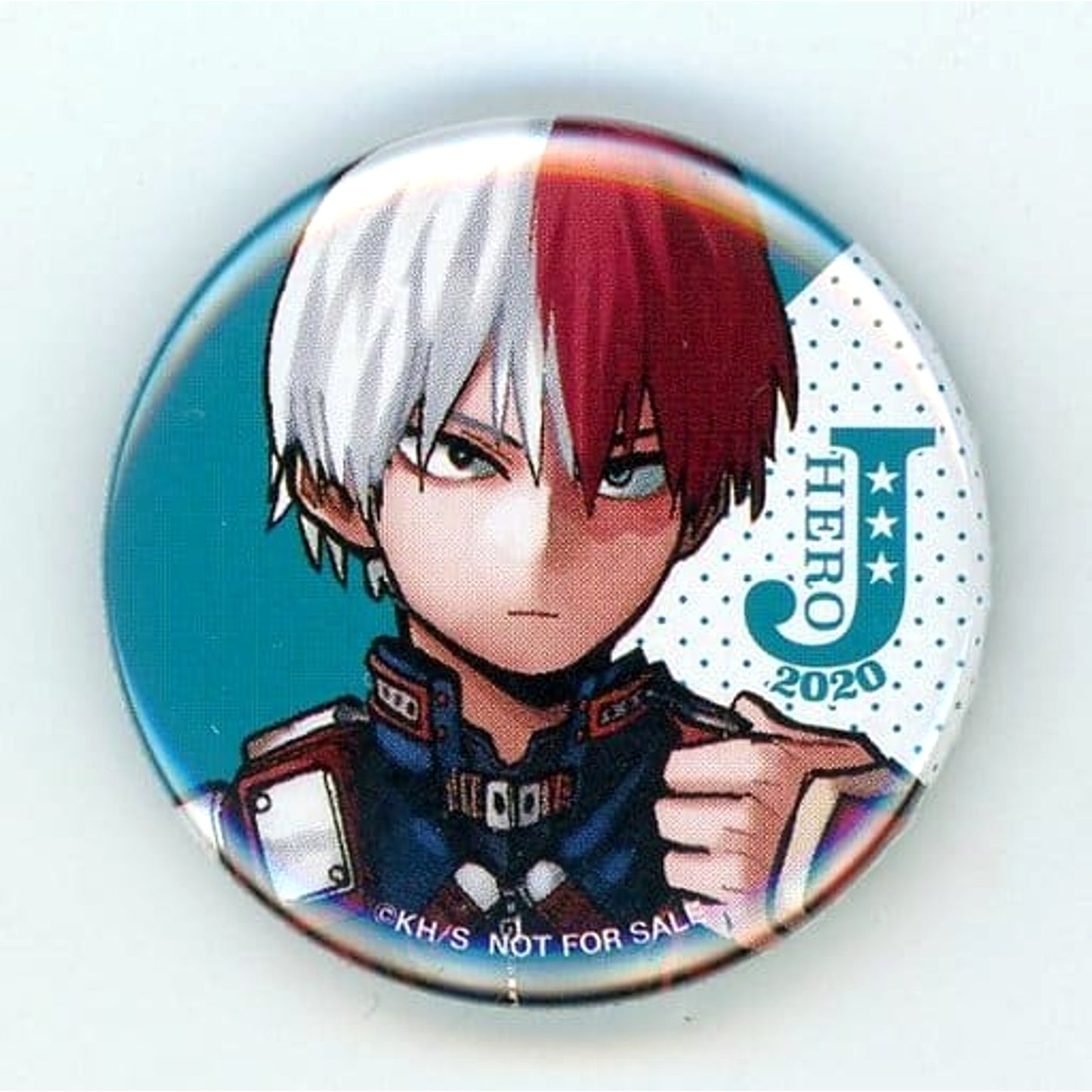 My Hero Academia Shoto Todoroki Selectable Can Badge Part 5 J Hero Summer Festival 2020 Limited Target Product Purchase Privilege Buttons [USED]