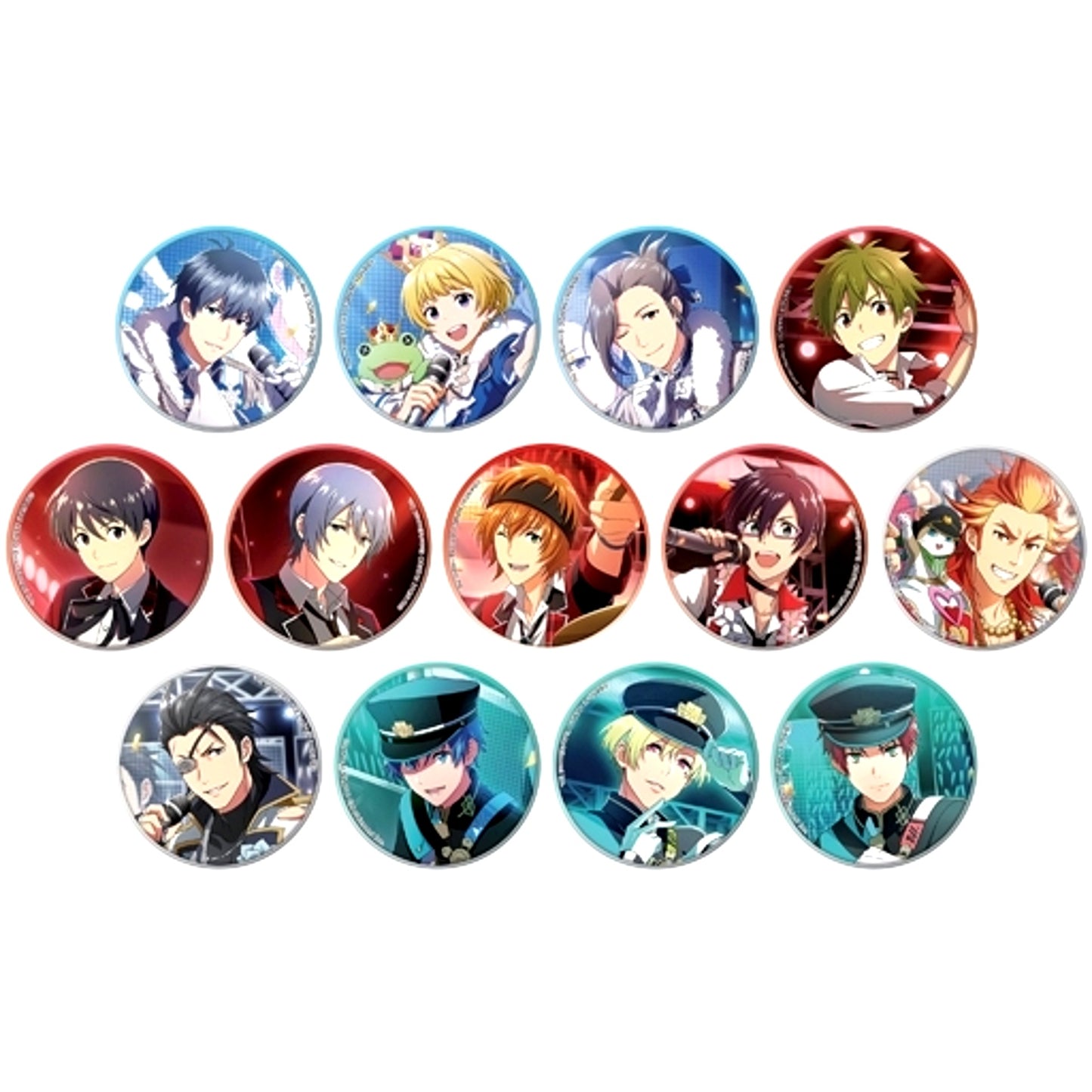 Set of 13 The Idolmaster SideM GROWING STARS Character Badge Collection D [USED]