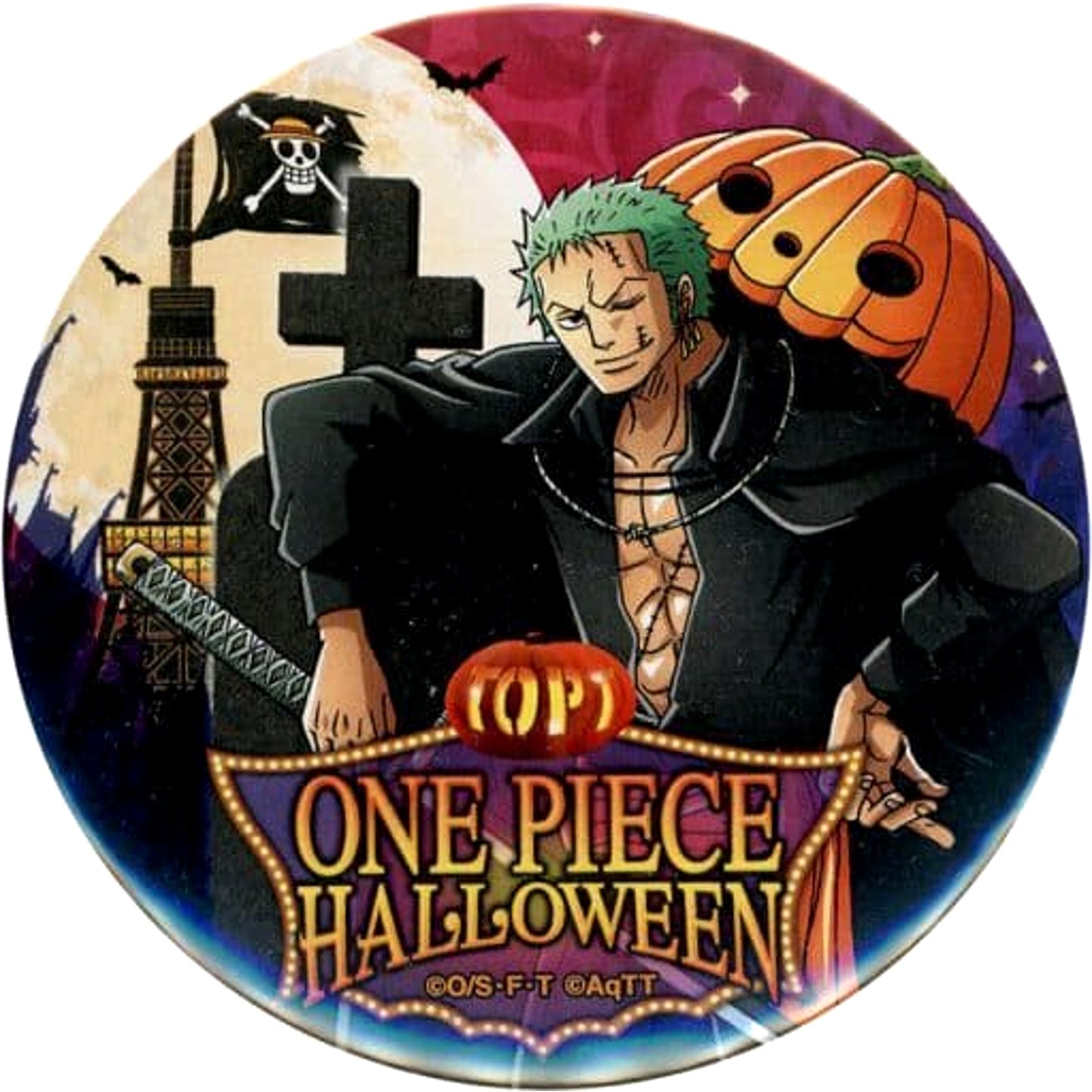 Roronoa Zoro One Piece Halloween 2016 Button Collection Tokyo One Piece Tower Limited [USED]