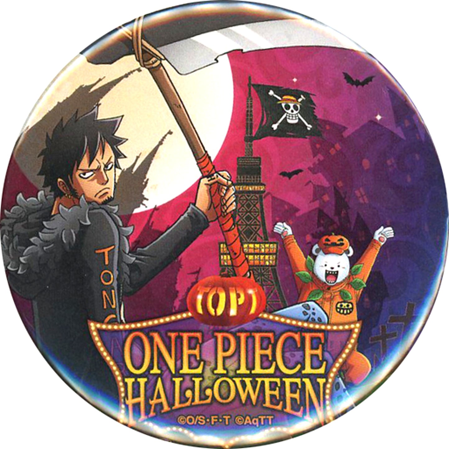 Trafalgar Law & Bepo One Piece Halloween 2016 Button Collection Tokyo One Piece Tower Ltd [USED]