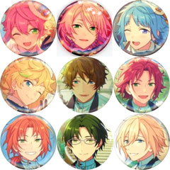 Ensemble Stars!! Touri Himemiya & Others Shuffle Can Badge Branco&Ring.A.Bell Idol Side All 9 Types Set Buttons [USED]