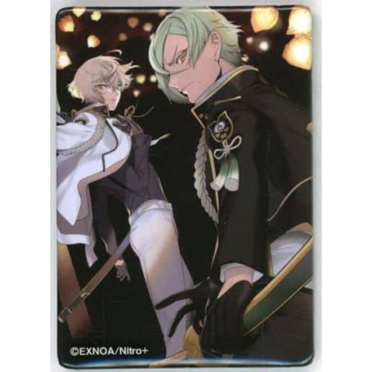 Higekiri Hizamaru Touken Ranbu ONLINE Newly Drawn Illustration Square Button Collection 2 Expedition to the Present World Miyako Musubi Akari Musubi Exhibition Limited [USED]