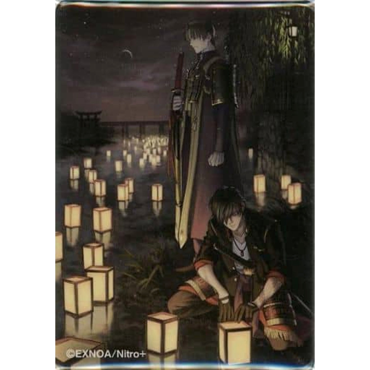 Touken Ranbu ONLINE Okurikara Hiromitsu Heshikiri Hasebe Newly Drawn Illustration Square Can Badge Collection 6 Expedition to the Present World Miyako Musubi Akari Musubi Exhibition Limited Buttons [USED]