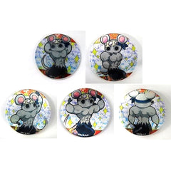 Demon Slayer: Kimetsu no Yaiba Entertainment District Arc Muscular Mouse Muscular Mouse Posing Lenticular Random Can Badge ufotable Cafe x Machi Asobi Cafe Limited 1st Period All 5 Types Set Buttons [USED]