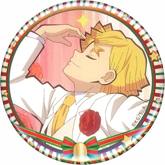 Zenitsu Agatsuma Demon Slayer: Kimetsu no Yaiba Entertainment District Arc Pose Junior High to High School Kimetsu Gakuen Story Christmas Edition ufotable Cafe Machi Asobi CAFE 57mm Random Button [USED]