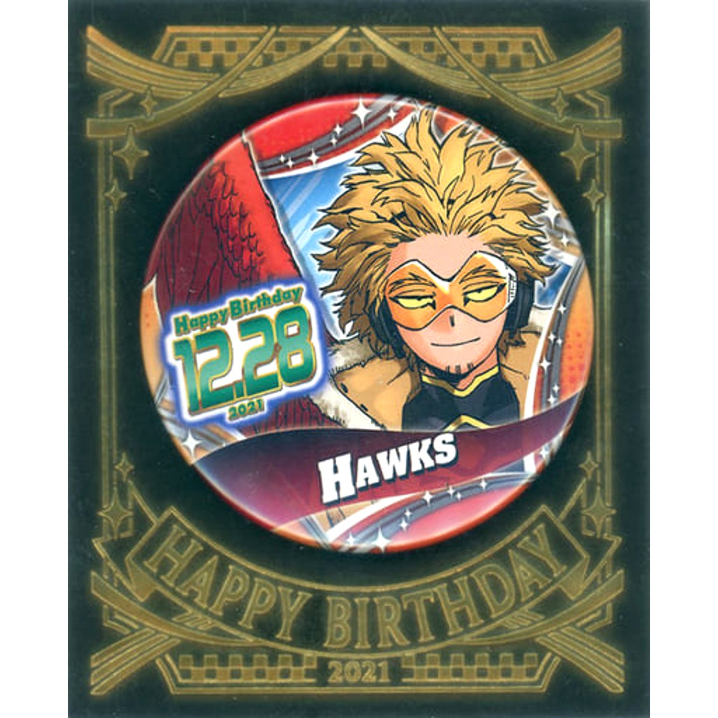 Hawks My Hero Academia Birthday Button 2021 [USED]