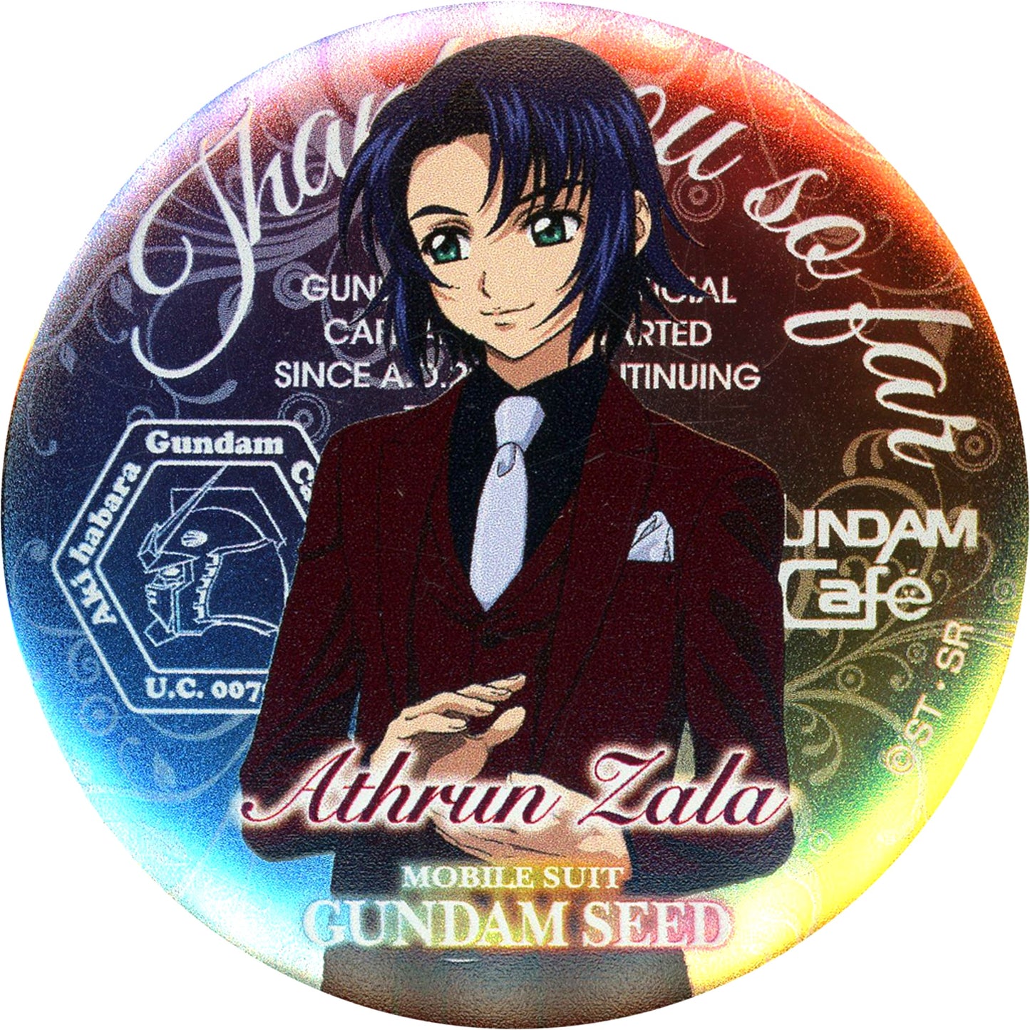 Athrun Zala Gundam Cafe Arigato Project Gundam Cafe Select Magnet Badge Thanks Ver. [USED]