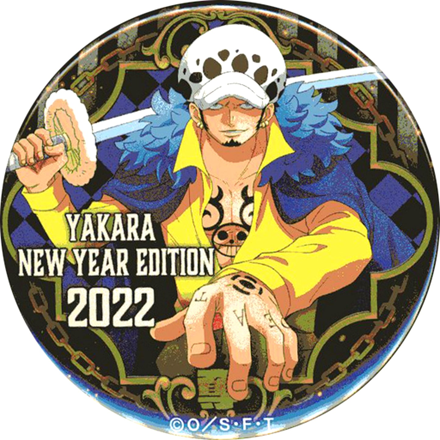 Trafalgar Law One Piece Yakara Button New Year Edition Pirate Bag 2022 Amber [USED]
