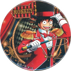 One Piece Monkey D. Luffy Yakara Can Badge Part 13 Circus Buttons [USED]