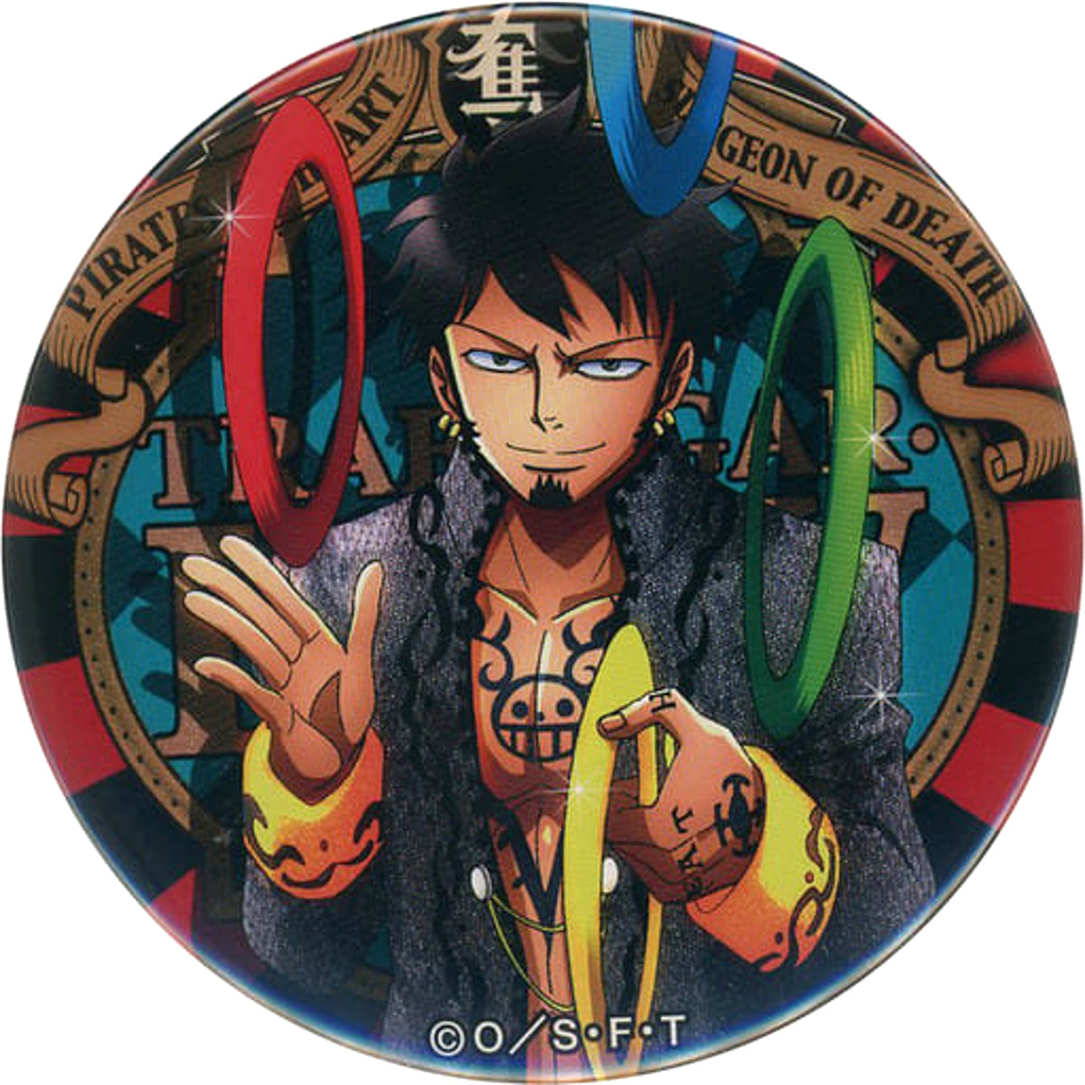 One Piece Trafalgar Law Yakara Can Badge Part 13 Circus Buttons [USED]
