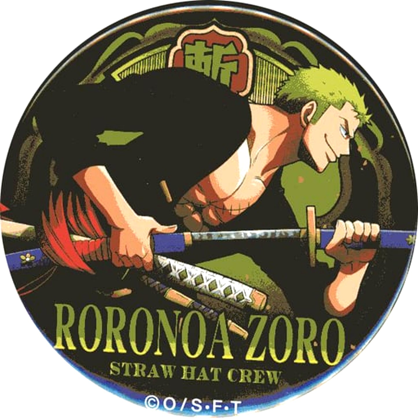 Roronoa Zoro One Piece Yakara Button Vol.22 Wano Country 2 [USED]