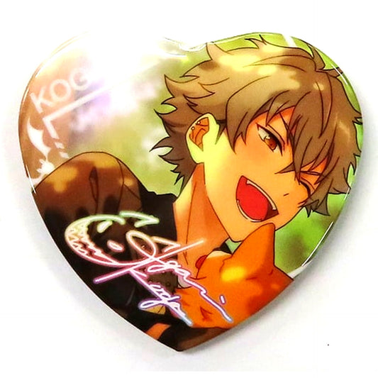 Koga Oogami Wolf Corgi Unbloomed Ensemble Stars! Wish Hologram Heart Button Undead China Limited [USED]