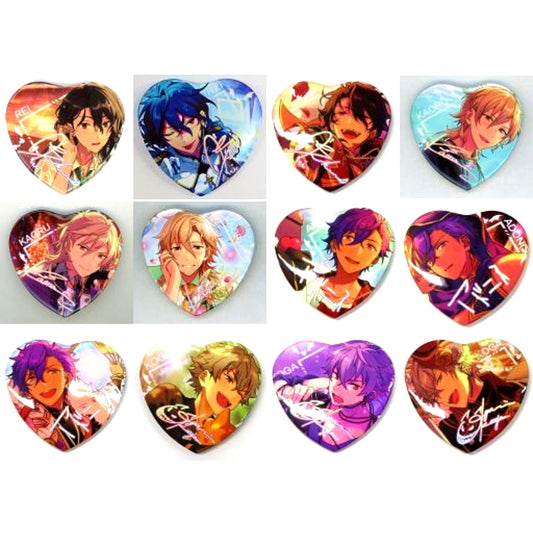Set of 12 Ensemble Stars! Desire Hologram Heart Badge UNDEAD China Limited [USED]