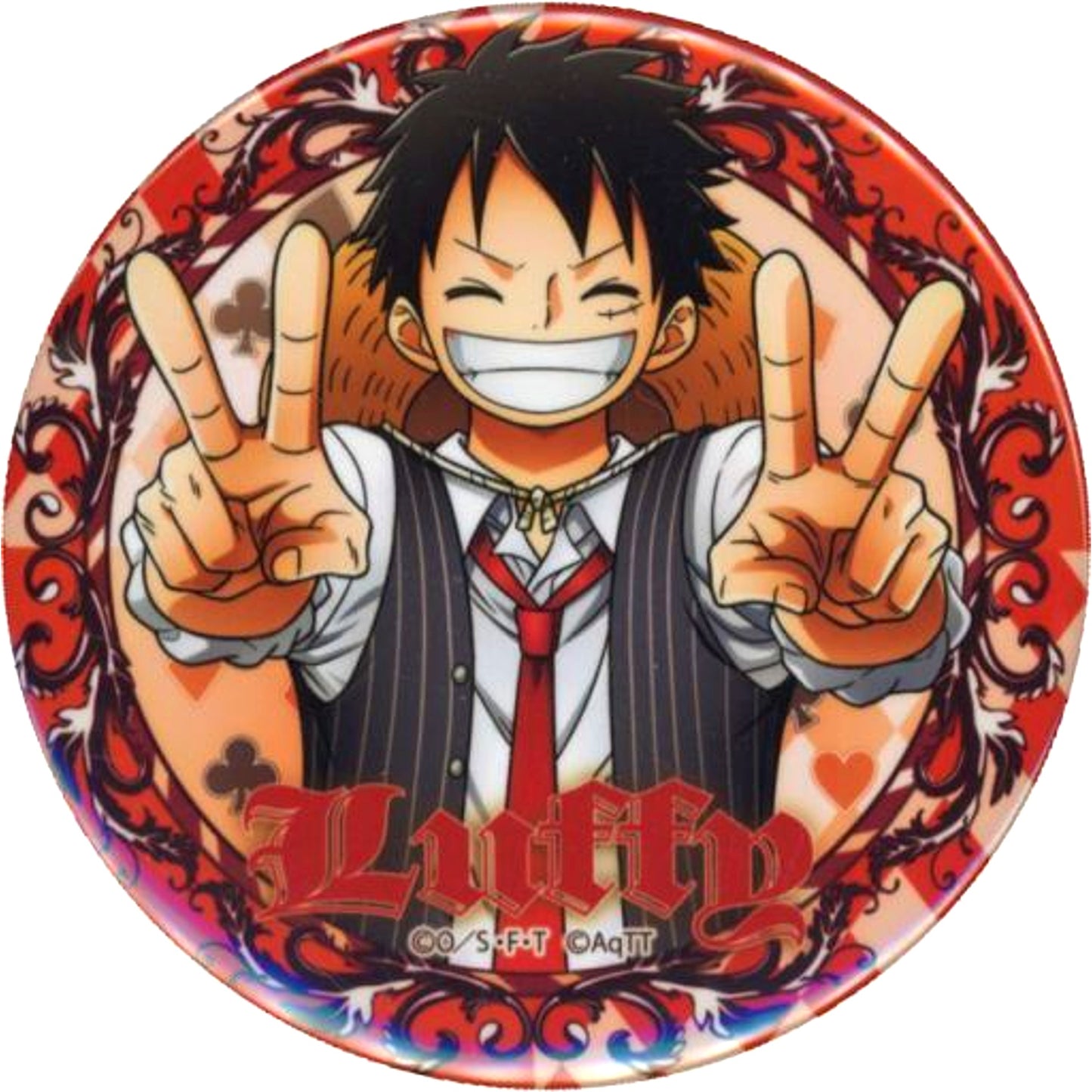Monkey D. Luffy 4th Anniversary Tokyo One Piece Tower Button Mugiwara Store Tongari Store Limited [USED]