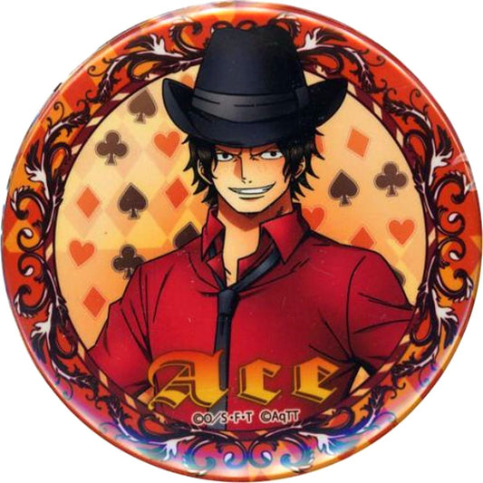 Portgas D. Ace Tokyo One Piece Tower 4th Anniversary Button Mugiwara Store And Tongari Store Limited [USED]