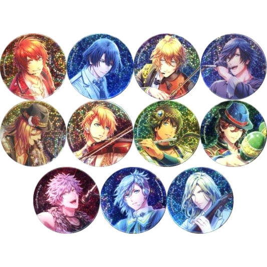 Uta no Prince Sama Shining Live Ranmaru Kurosaki & Others Shiny Star Live Trading Star Hologram Can Badge Another Shot Ver. animate Limited All 11 Types Set Buttons [USED]