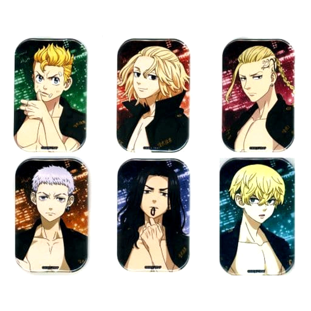 Tokyo Revengers Manjiro Sano & Others Character Badge Collection Beat It! Don Quijote Limited All 6 Types Set Buttons [USED]