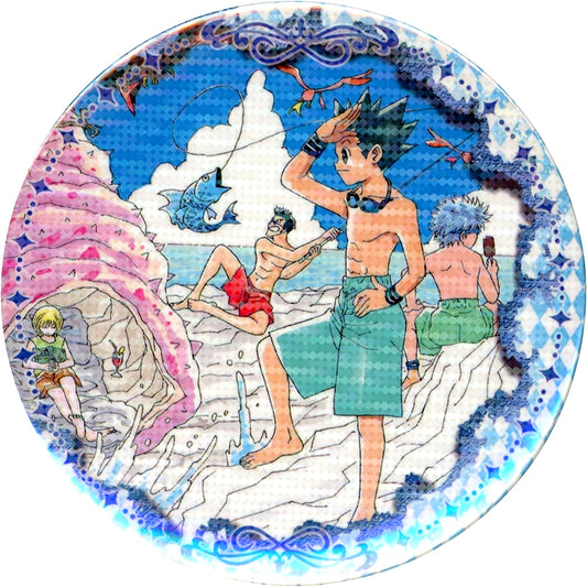 Gon Freecss & Killua Zoldyck & Kurapika & Leorio Paradinight Beach Hunter x Hunter Collection Button [USED]