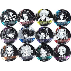 Demon Slayer: Kimetsu no Yaiba Tanjiro Kamado & Others Decollection Can Badge Part 1 All 12 Types Set Buttons [USED]