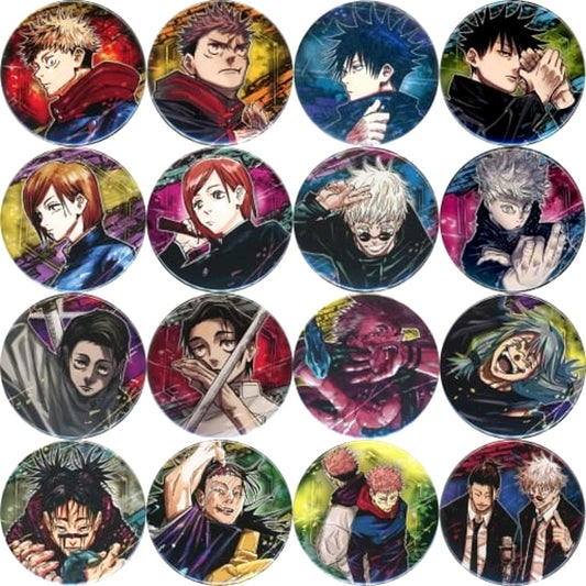 Megumi Fushiguro & Others Jujutsu Kaisen All 16 Types Set Collection Button Part 3 [USED]