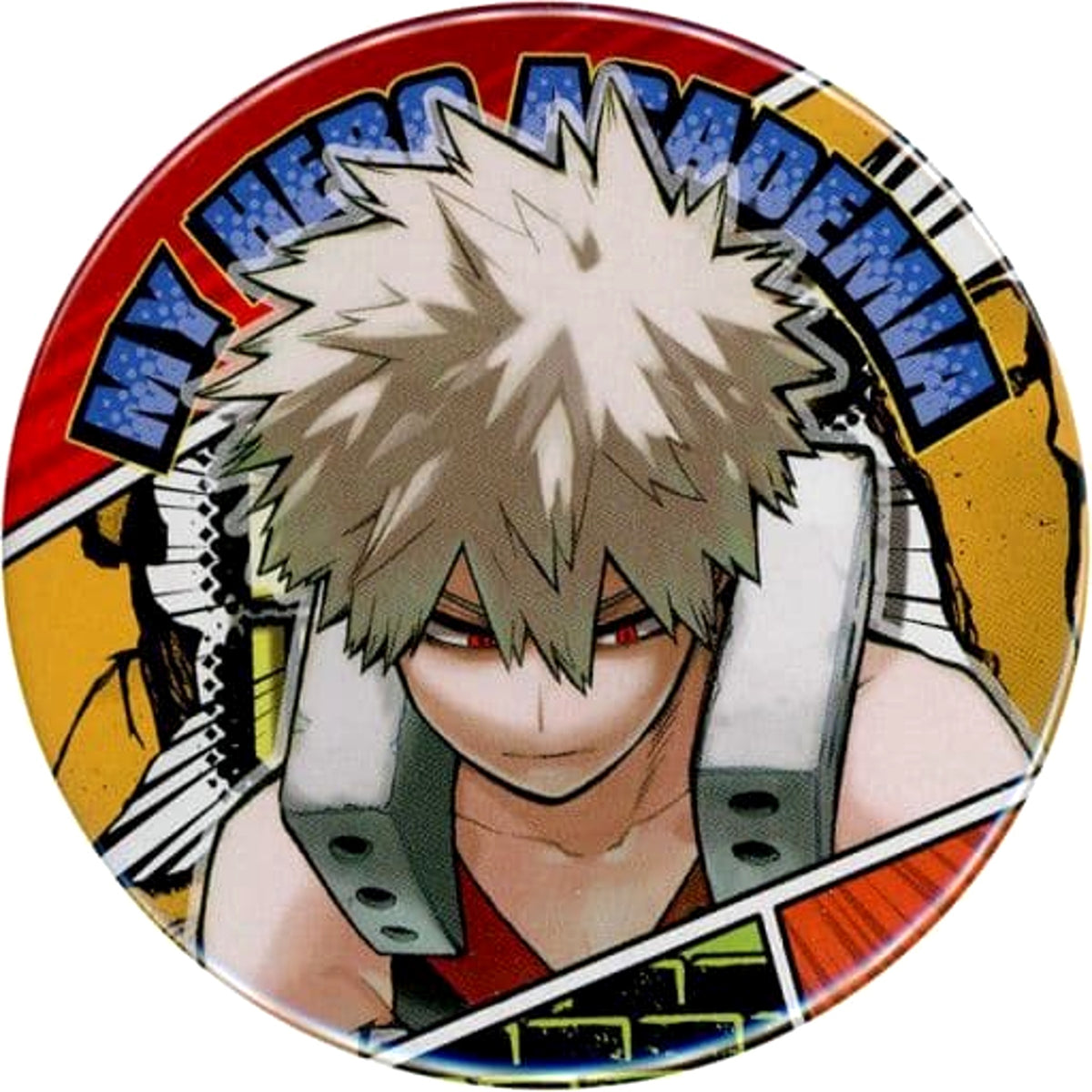 My Hero Academia Katsuki Bakugo Title Blue Collection Can Badge Part 7 Buttons [USED]