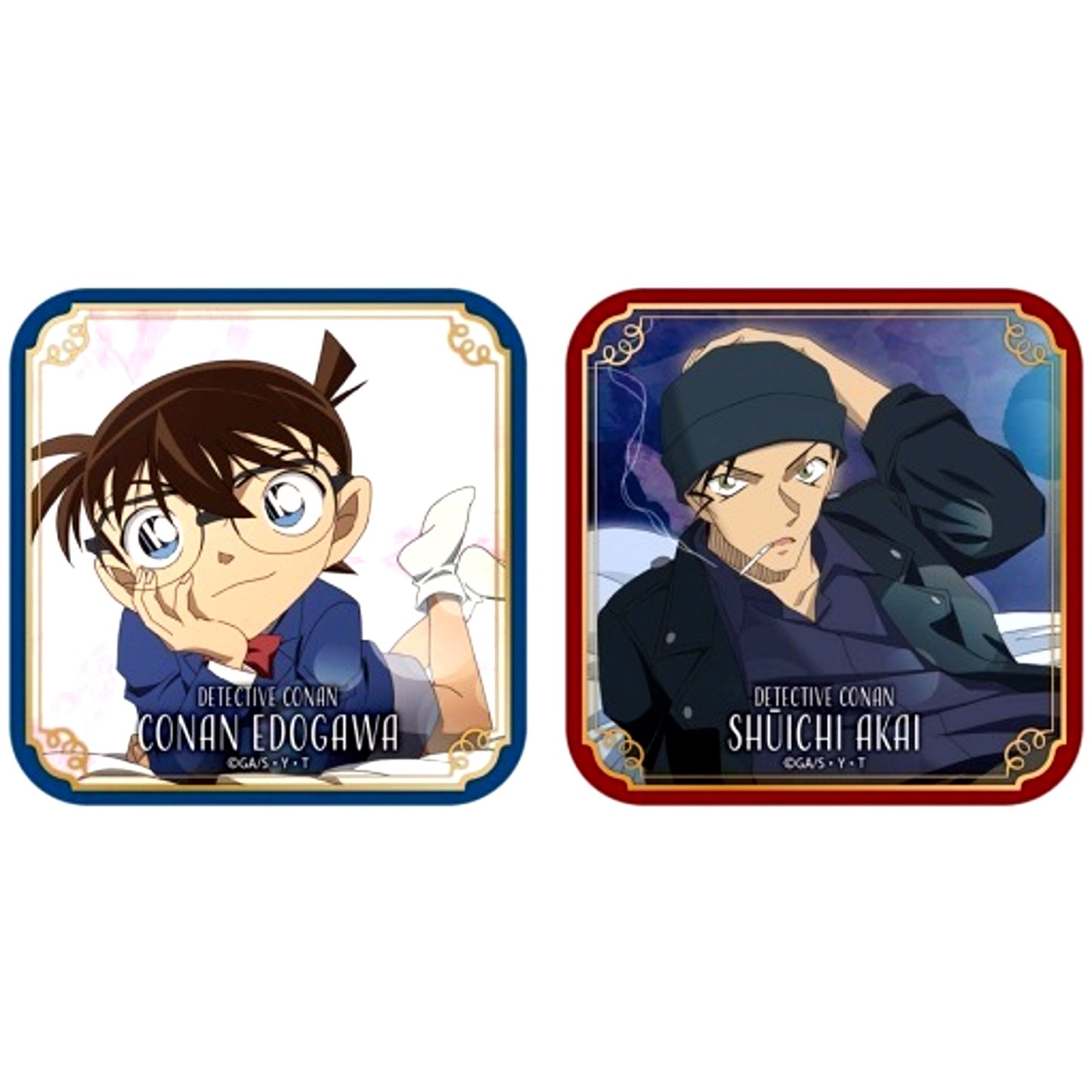 Conan Edogawa and Shuichi Akai Detective Conan Visual Art Button Set of 2 [USED]