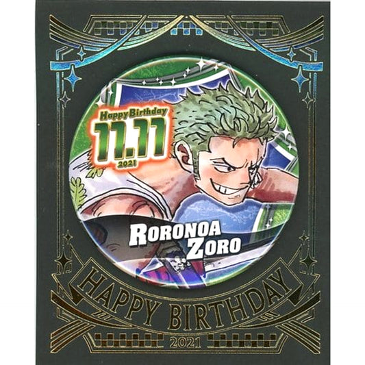 Roronoa Zoro One Piece Birthday Button 2021 [USED]