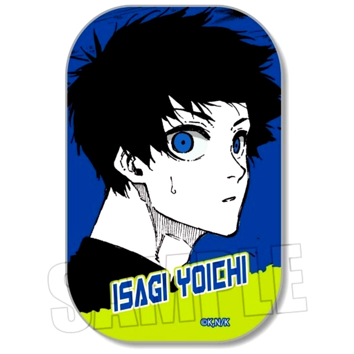 Yoichi Isagi Blue Lock Trading Square Button [USED]