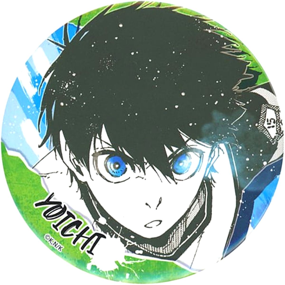 Yoichi Isagi Blue Lock Lucky Button Box Straight Face No Lines Button [USED]
