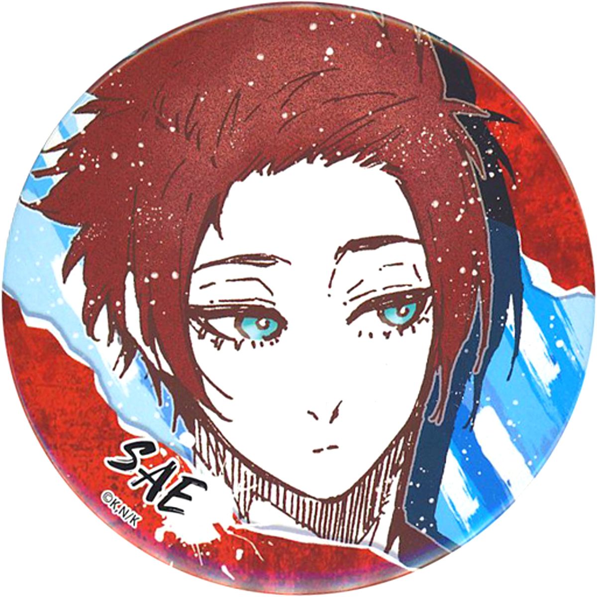 Sae Itoshi Front Eyes Averted Blue Lock Lucky Button Box [USED]