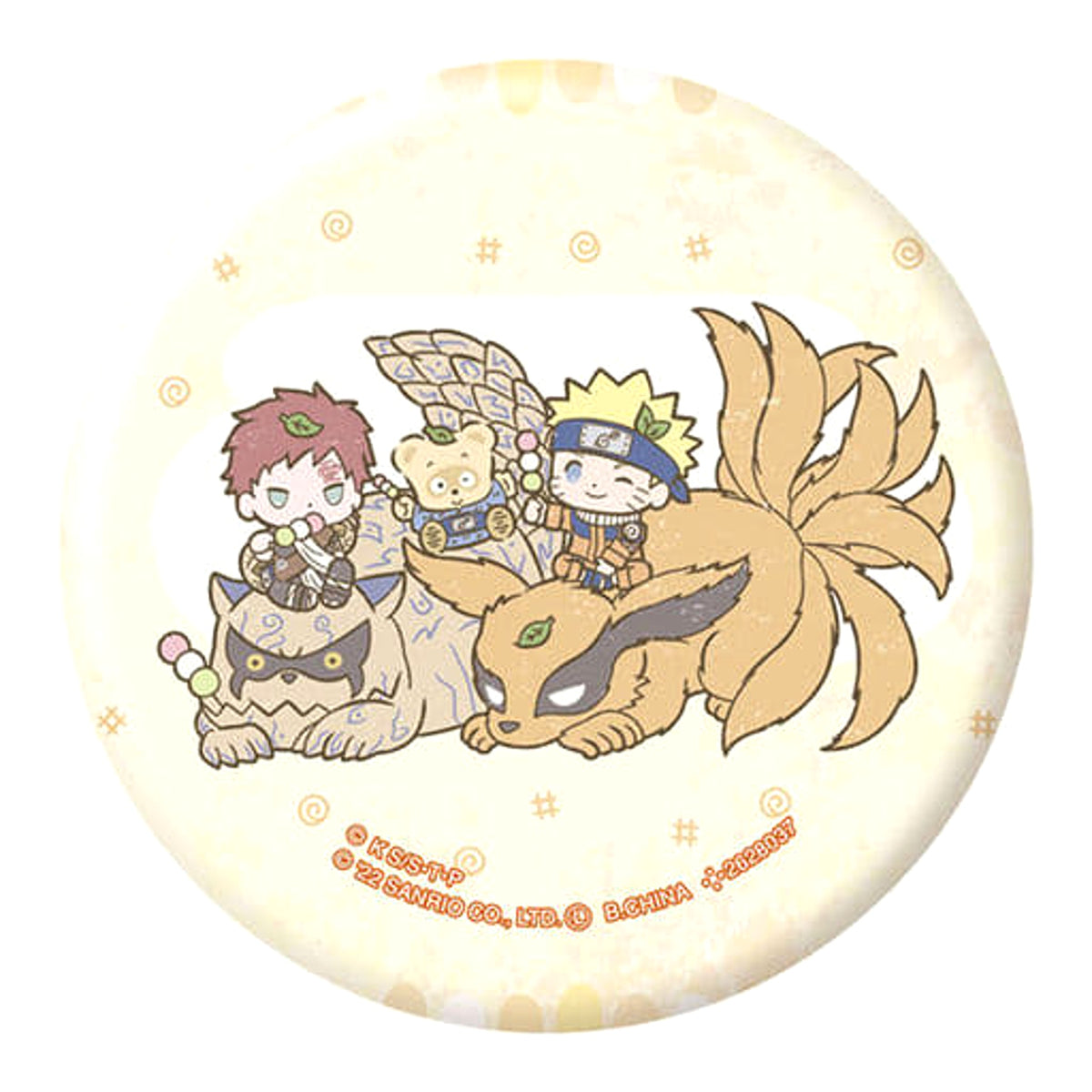 Naruto X Sanrio Characters Gaara Naruto Pokopon Diary Hologram Can Badge Collection Buttons [USED]