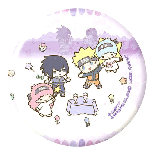 Naruto Uzumaki & Sasuke Uchiha Little Twin Stars Naruto X Sanrio Characters Hologram Button Collection [USED]