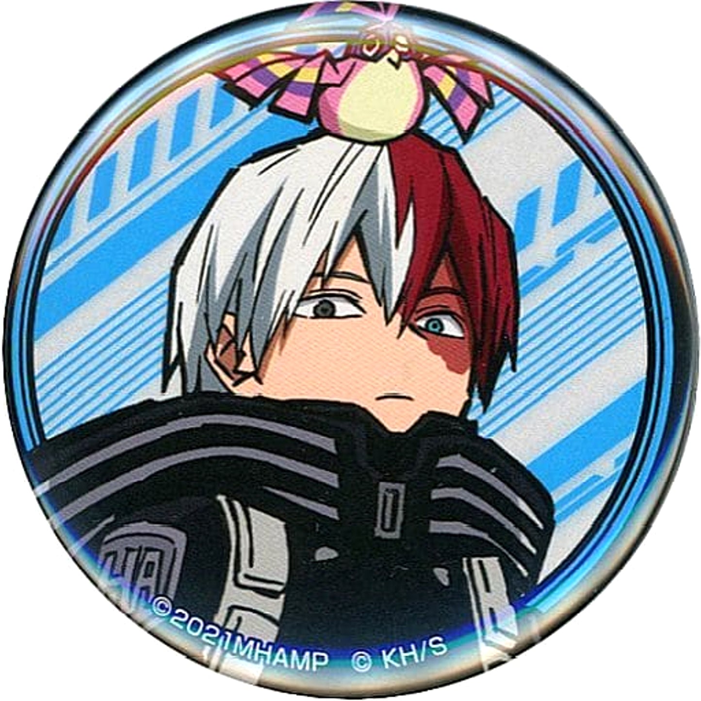 My Hero Academia: World Heroes' Mission Shoto Todoroki Pino Newly Drawn Can Badge Collection No Anime.No Life. Tower Records Cafe Limited Buttons [USED]