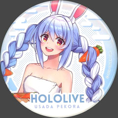 Usada Pekora Furo no Hi Ver. hololive x Gokurakuyu RAKU SPA Furo Life Trading Button [USED]