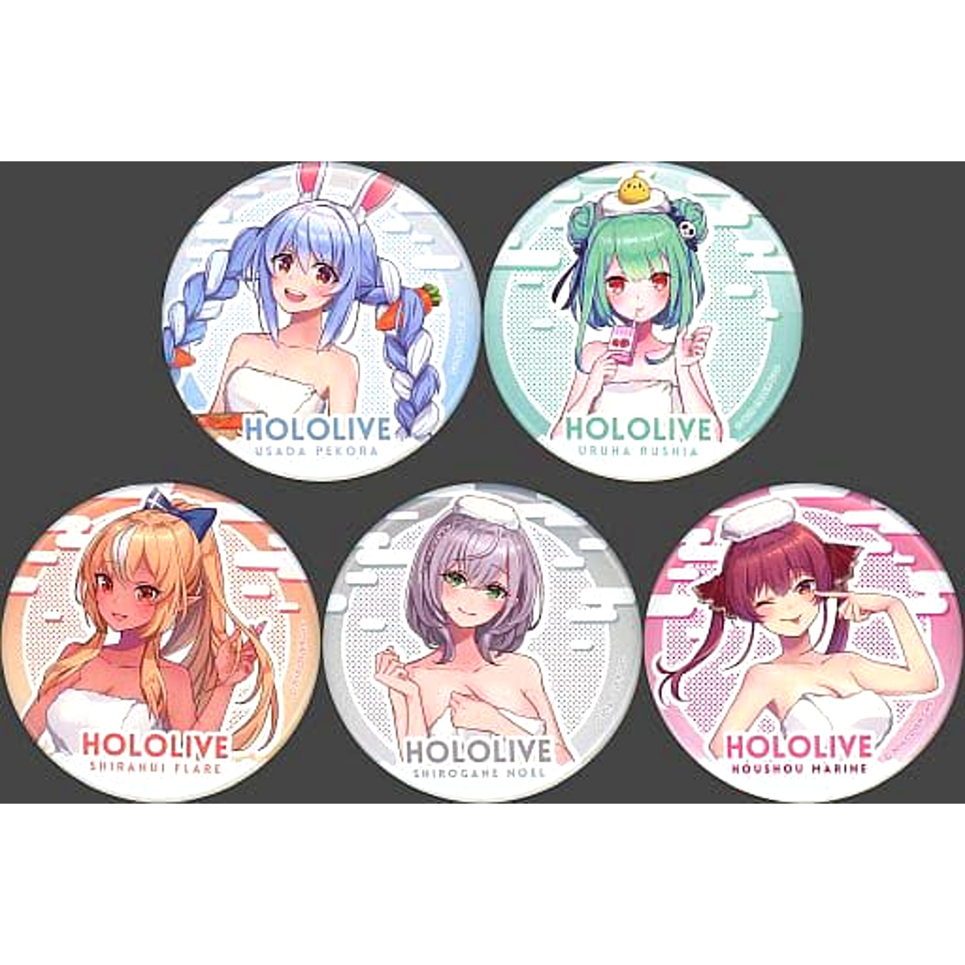 hololive x Gokurakuyu RAKU SPA Floralive Trading Button Bath Day Ver. Set of 5 [USED]