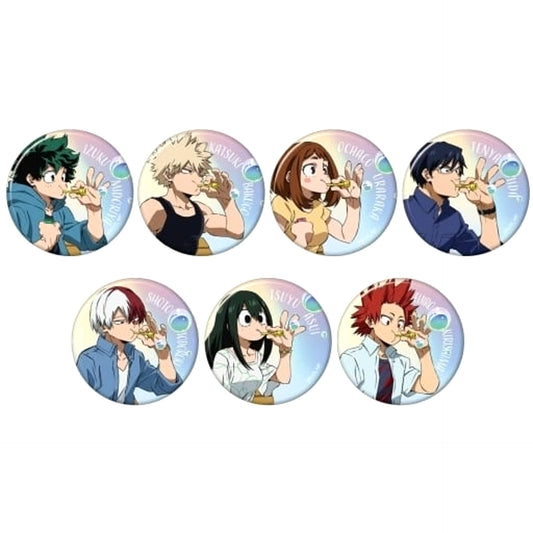 My Hero Academia Katsuki Bakugo & Others Character Badge Collection Soap Bubbles All 7 Types Set Buttons [USED]