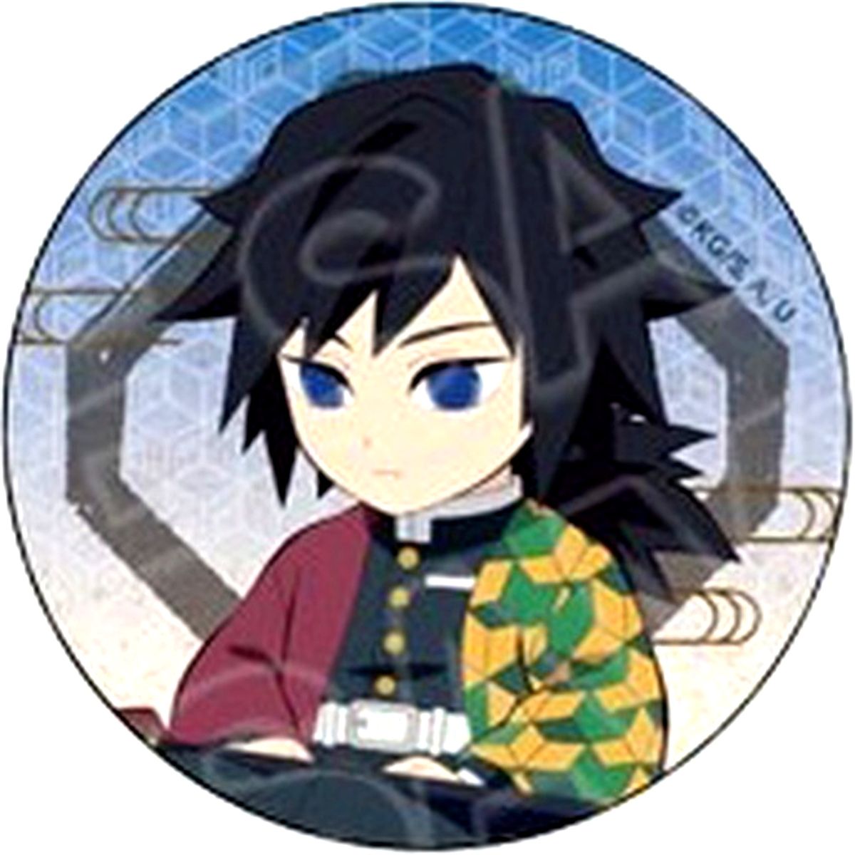 Giyu Tomioka Demon Slayer: Kimetsu no Yaiba Button Character Plate ver. [USED]