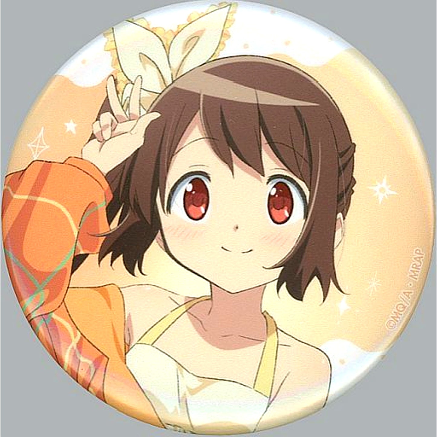 Tsuruno Yui Magia Record Puella Magi Madoka Magica Side Story Trading Button POP UP SHOP in Tokyo Anime Center [USED]