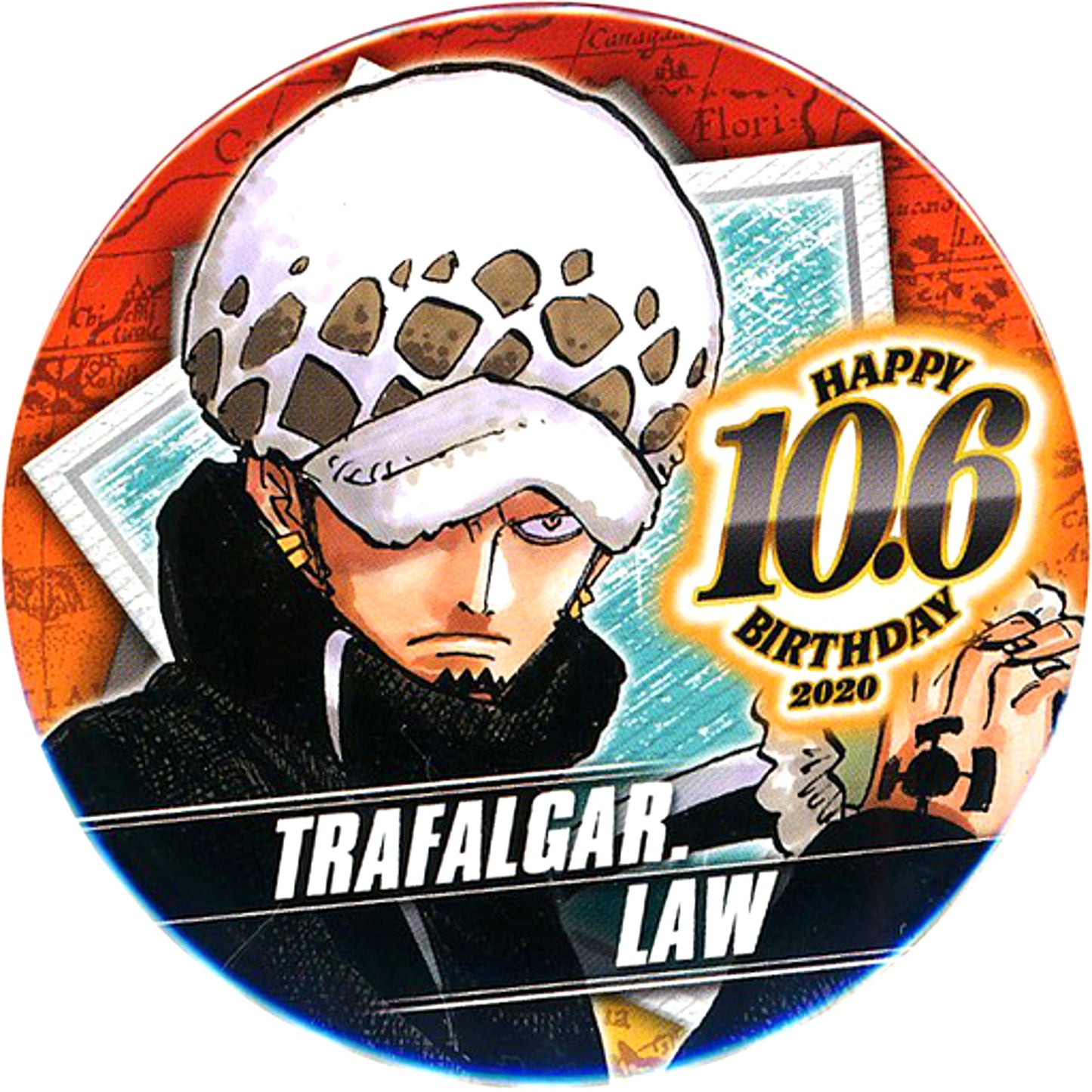 Trafalgar Law One Piece Birthday Button 2020 [USED]