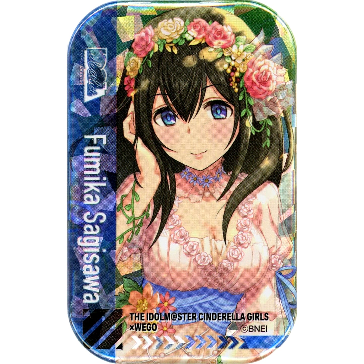 Fumika Sagisawa - Hologram The Idolmaster x WEGO The Idolmaster Cinderella Girls Trading Tin Badge C [USED]